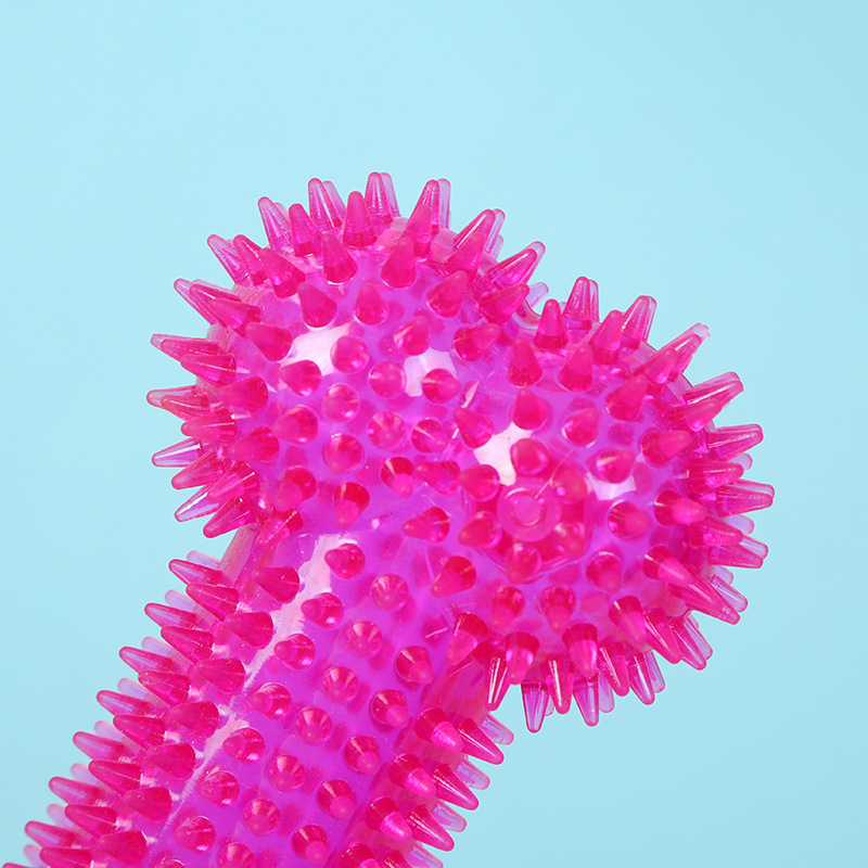 Interactive Squeaky Plush Dog Toy - Evcil Köpek Çiğneme Oyuncağı Kemik Şeklinde