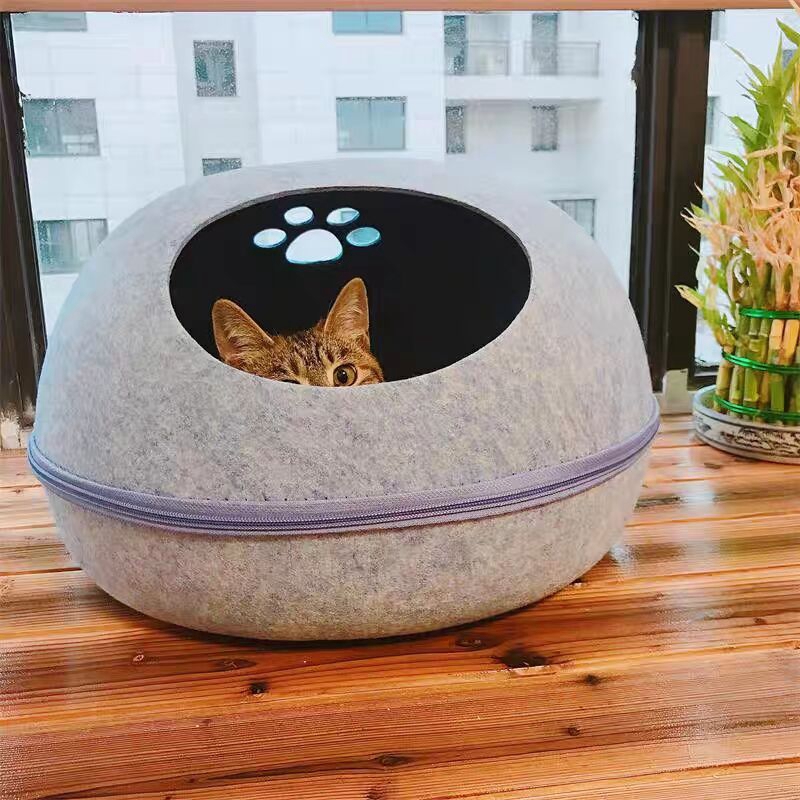 Pet Beds - Kedi yatağı ayrılabilir doğal keçe kedi