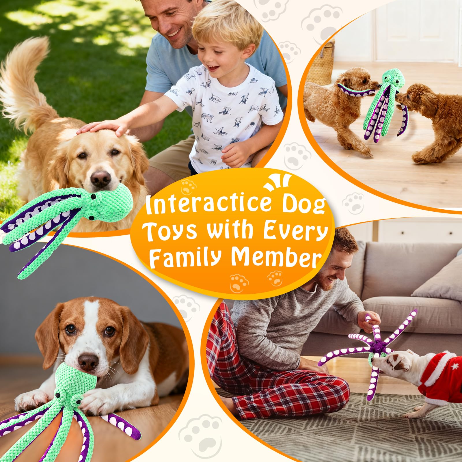 Gıcırtılı Ahtapot Peluş Köpek  - Indestructible Dog Chew Toy incelemesi ve fiyatı
