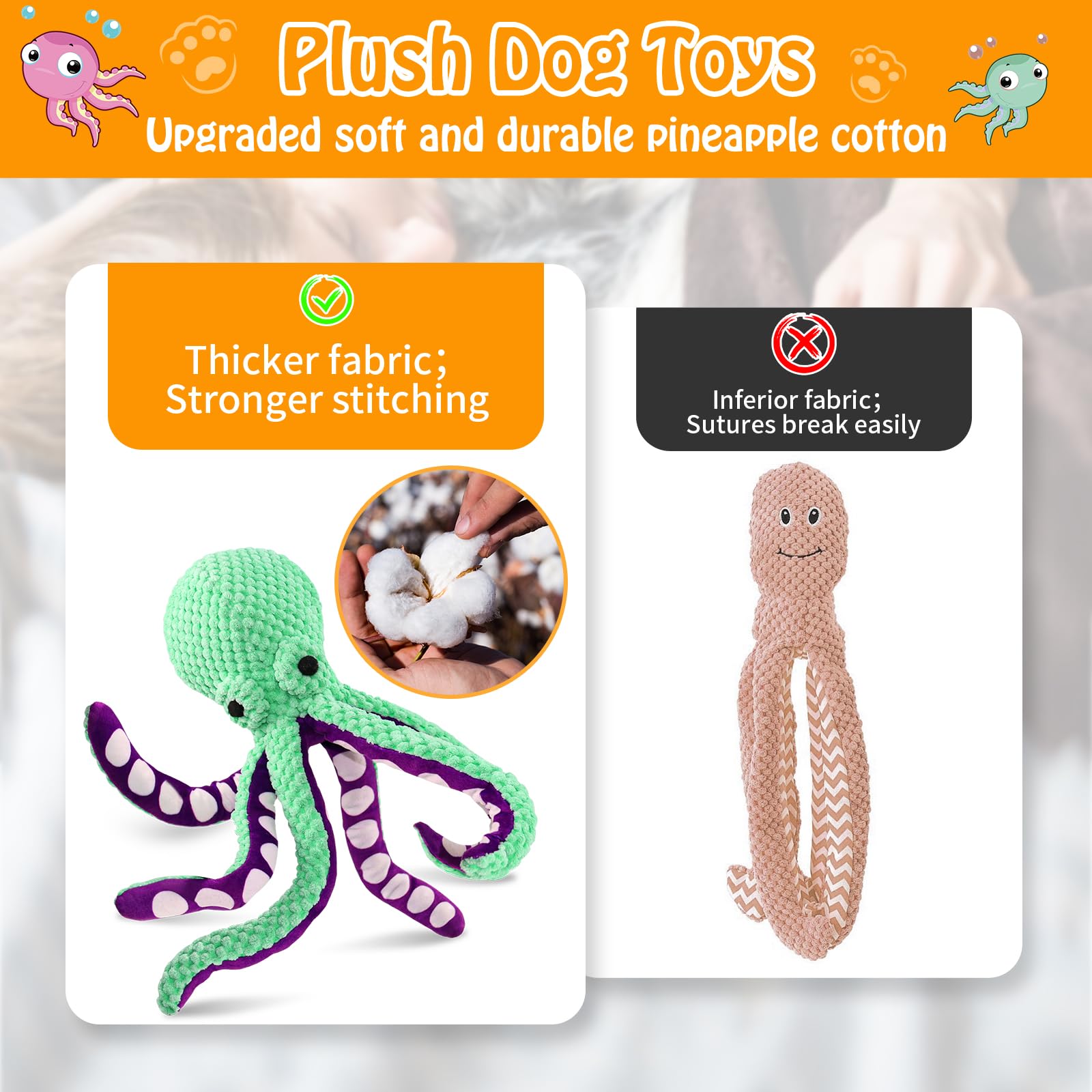 Gıcırtılı Ahtapot Peluş Köpek  - Indestructible Dog Chew Toy incelemesi ve fiyatı